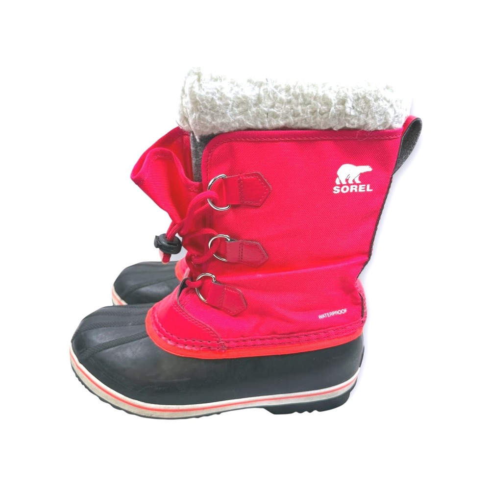 Sorel Yoot Pac Nylon Waterproof Boots Bright Rose Size 5 Youth Insulated Kid